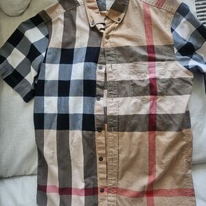 Burberry Multicolor Checkered Button Down Shirt